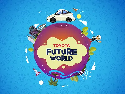 Future world By Toyota branding illustration corporate design corporate illustration