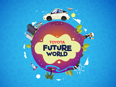 Future world By Toyota branding illustration corporate design corporate illustration