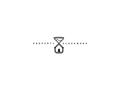 Property Clock Work branding clean design elegant graphics logo monotone simple