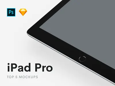 iPad Pro Top 5 Mockups apple device ios ipad ipad pro mac mockups photoshop sketch