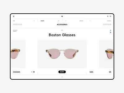 Norse clean concept desktop e commerce fullscreen grey grid minimal responsive web website wip