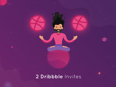 Dribbble Invites design dribbble dribbble invite galaxy graphic invite simple space two ui universe