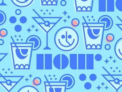 Happy Hour colors design friday graphic design happy happy hour illo illustration positive vibes smiley face