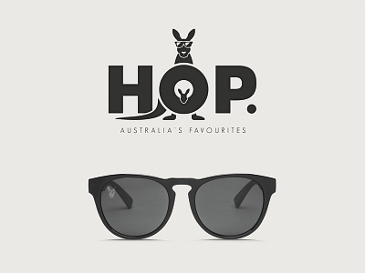 Hop Dribble design graphic graphic design hop kangaroo logo logo design sunglasses