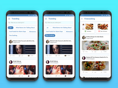 Food Blog interaction design product design ui ux visual design