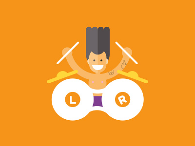 Rocker contact lens drummer eye care hair cut illustration rock and roll rock band tattoo vector