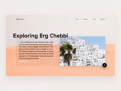 Informational Travel Website Concept explore morocco site travel ui