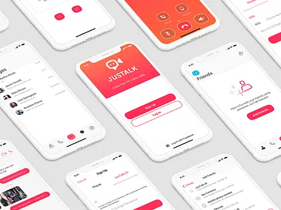 Justalk Mobile UI app concept app design app icon app inspiration app layout app screens application design ios ios app design iphone ui mobile app design mobile app ui mobile ui design navbar ui ui design ux
