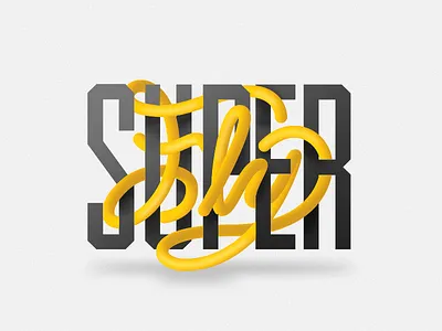 SuperFly 3d black depth design gold handlettering lettering photoshop superfly type typedesign typography