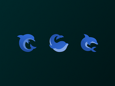 🐬 Dolphins Gone Digital branding dolphin icon logo sketch whale