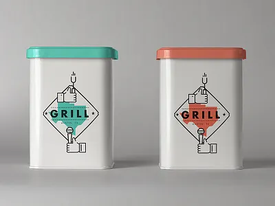GRILL | Tin III austin bbq branding freelance illustration logo music packaging texas type usa