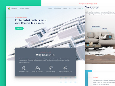 B2C Sales Site clean design geometric landing page ui ux web web design