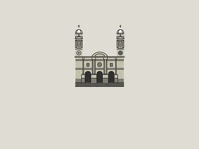 Catedral de Montevideo building design icon identity illustration montevideo vector