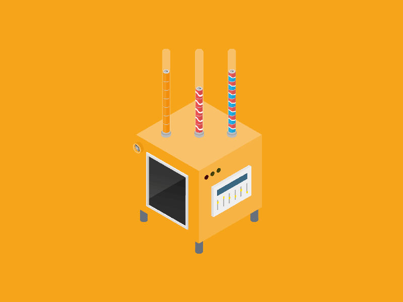 Drinks Machine animation disruptive drink food logo motion design orange