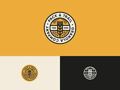 Pack & Trail Granola Company Logo clean granola logo logodesign minimal packtrail typography
