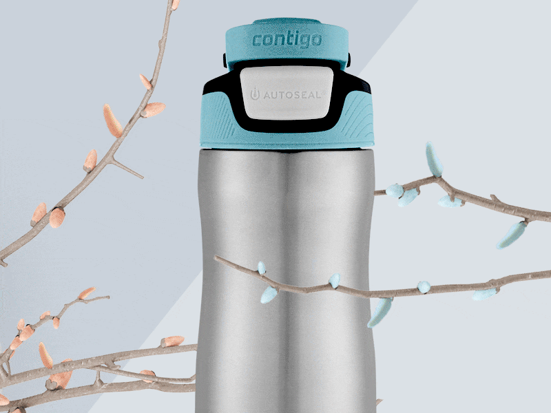 Contigo – Spring Sale animation bloom bottle bottles branches flowers nature sale spring steel water water bottle