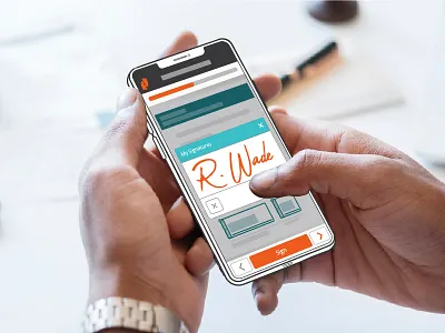 Iphone X Digital Signature digital esign illustration. signature interface laptop macbook photography tablet user interface vector