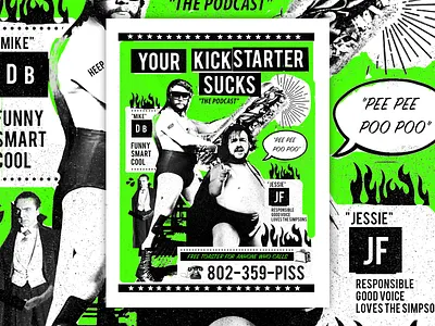 YK(wre)S(tlers) grunge poster wrestle zine