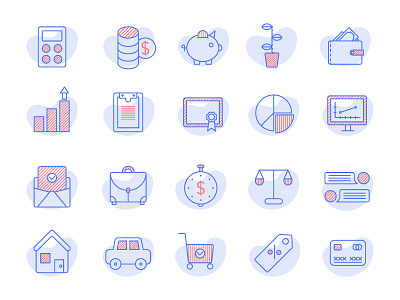 Finance finance flat icon illustration outline stroke