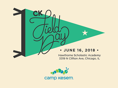 CK Field Day 2018 branding camp kesem field day illustration non profit