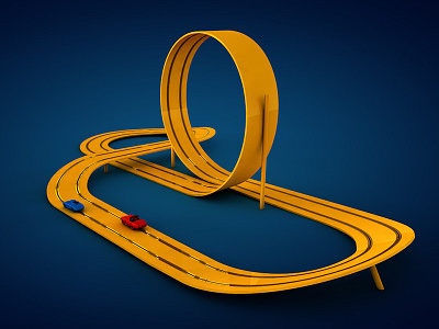 Racetrack Studio 3d black cinema 4d material minimal monochrome rendering visualization vray white
