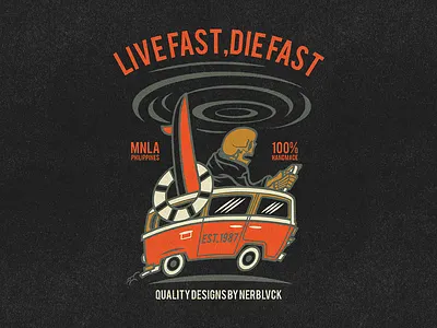 LFDF apparel brand illustrator lettering logo mark mascot music print skull typography vector