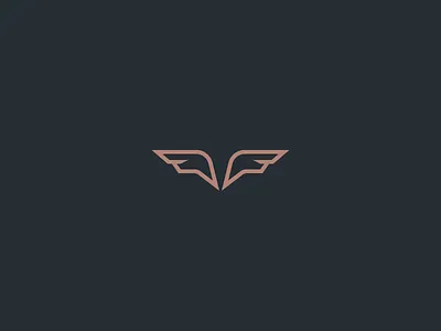 Mercurius blue brand mark logo mercury rose gold wings