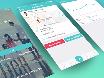 MyMedicalLocker iOS Shots health healthcare patient portal ui ux