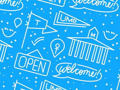 Check-in Banner banner flat icon hackathon icon illustration illustrator pattern technica umd vector