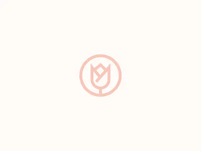 Brand mark for Rose+Nettle botanical brand mark circle flower logo rose