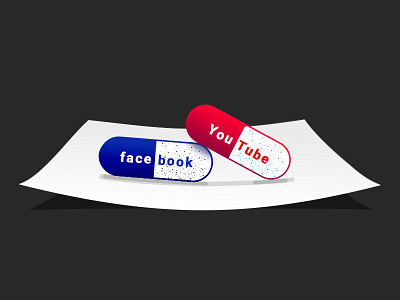 personal illustration anti facebook illustration anti youtube illustration dribbble facebook illustration social media addiction youtube