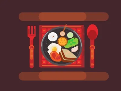 Breakfast breakfast cafe design flat food illustration restaurant vector