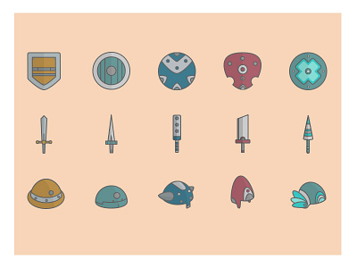 Simple weapons and armors armor digital illustration weapon