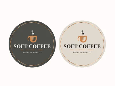 Soft Coffee labels beans coffee cup drinks icon label shape symbol