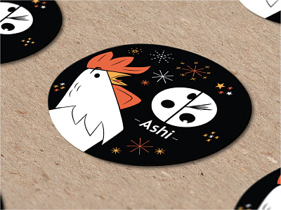 Fried Chicken & Fireworks! adobe illustrator chicken food hanabi illustration sticker street tori