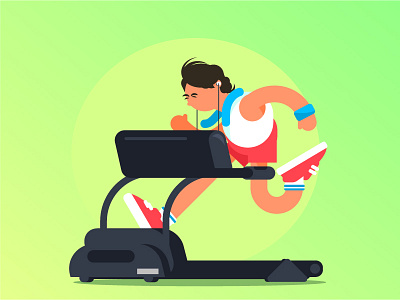 Workout character digital painting drawing illustration illustrator running vector workout