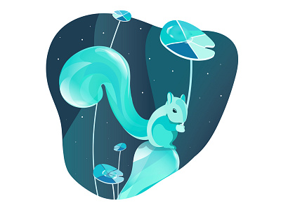 Little Squirrel ai delcha design illustration little lotus squirrel