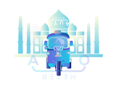 Meter Auto concept Gradient Illustration auto blackonewhitegk firebeez gradient illustration travel