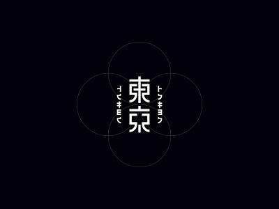 東京 - TOKYO graphic kanji logo tokyo
