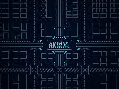 秋葉原 - AKIBA akiba cyberpunk graphic kanji logo pcb tokyo