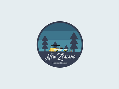 New Zealand Badge. badge country design graphic illustration logo