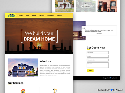 Construction Company Website Design builders builders website construction construction company construction website landing page ui design web design website website design