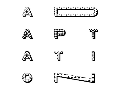 Adaptation adaptive black doodle motion pattern type white