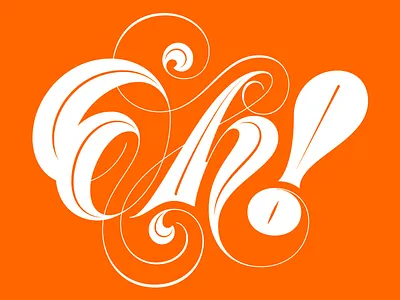 Oh! 70s groovy lettering typography
