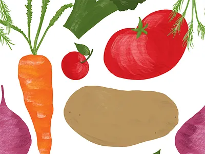 Farmers' Market farmers food illustration market organic vegetable