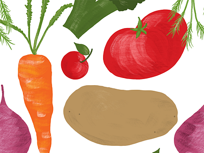 Farmers' Market farmers food illustration market organic vegetable