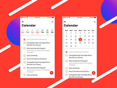 Calendar design ui