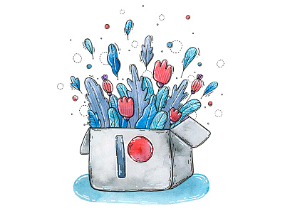 thrive promo for a patreon page art colorful drawing floral illustration patreon promotion watercolor