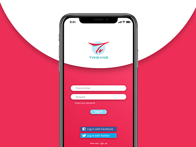 Log in screen app authentication fashion login mobile screen