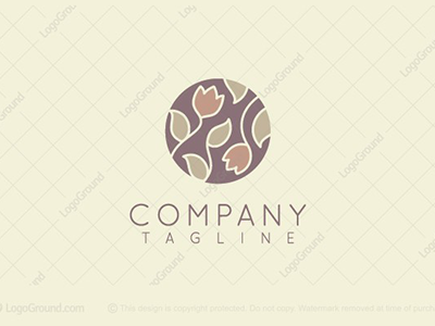 Lotus Flowers Logo abstract circle design flowers leaves logo logo design lotus pattern plants round simple